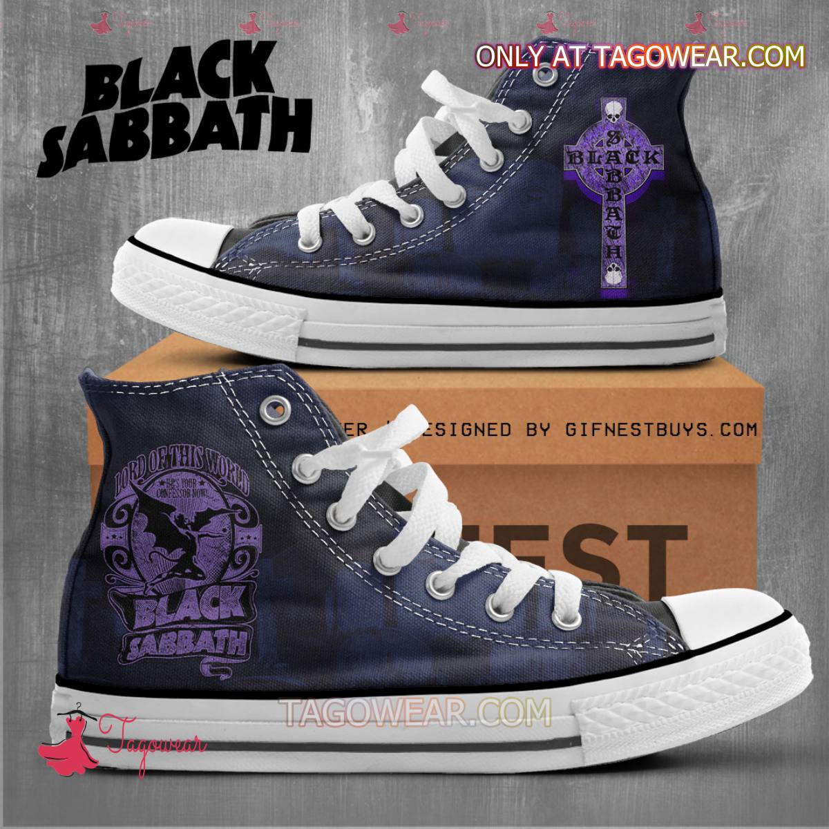 Footwearstorm Black Sabbath High Top Canvas Sneakers Shoes For Men And Women 1