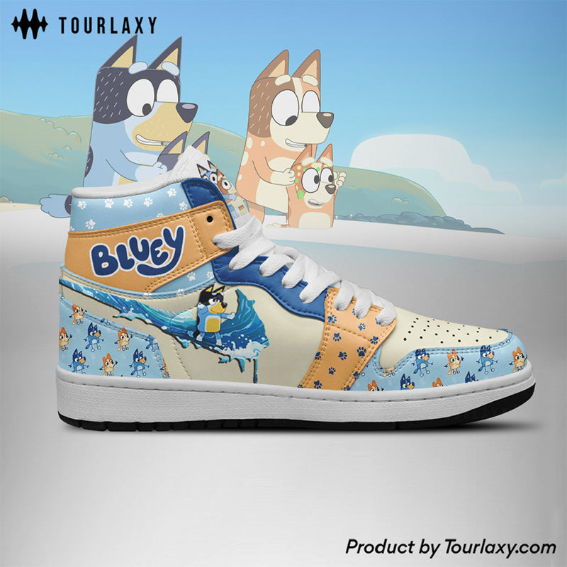 Footwearstorm Bluey Cartoon AJ1 High Sneakers Shoes For Men And Women 1