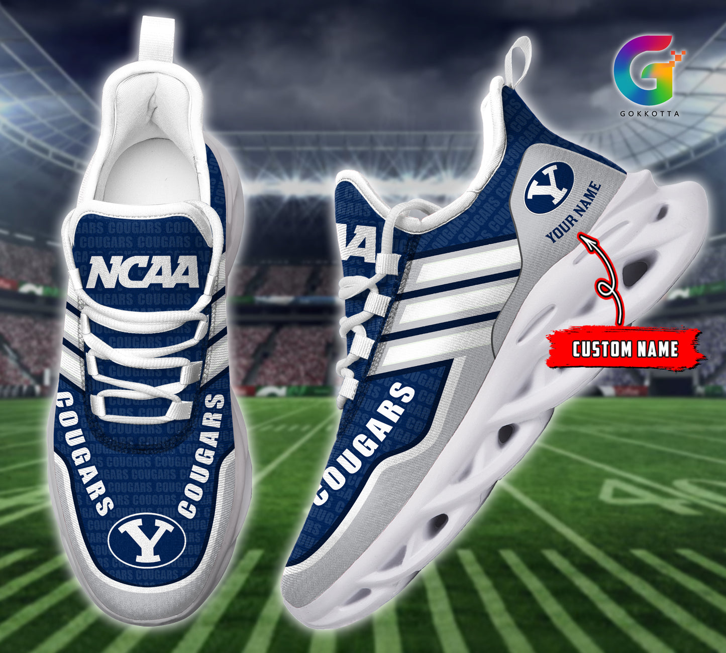 Footwearstorm BYU Cougars NCAA Max Soul Shoes Sneakers For Men And Women 1
