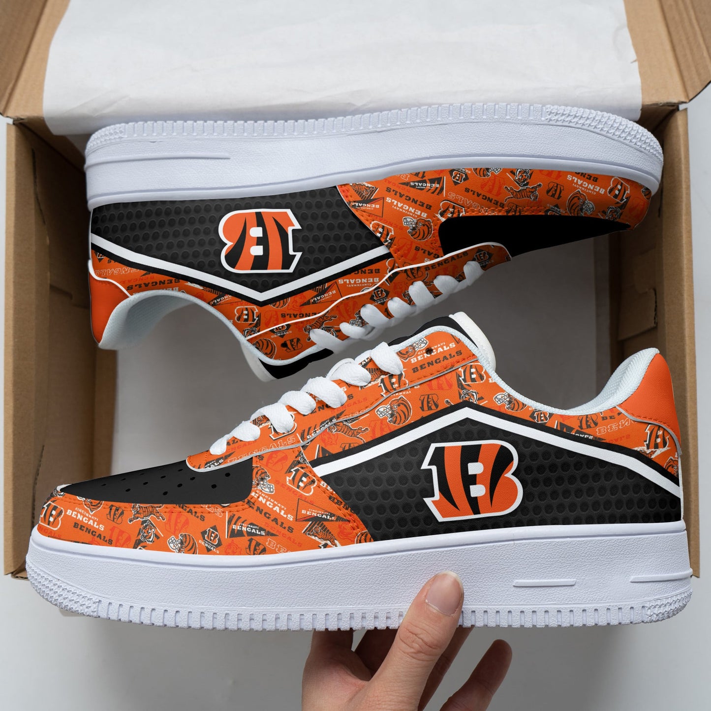 Footwearstorm Cincinnati Bengals Air Low-Top Sneakers Shoes For Men And Women 120597