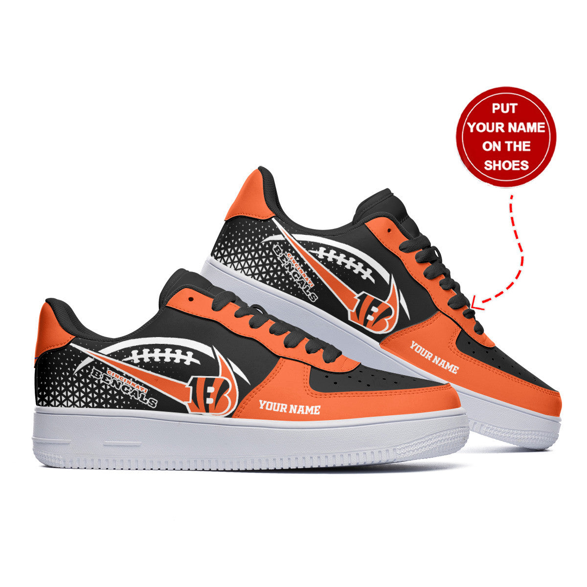 Footwearstorm Cincinnati Bengals NFL Air Low-Top Sneakers Shoes For Men And Women 1205698