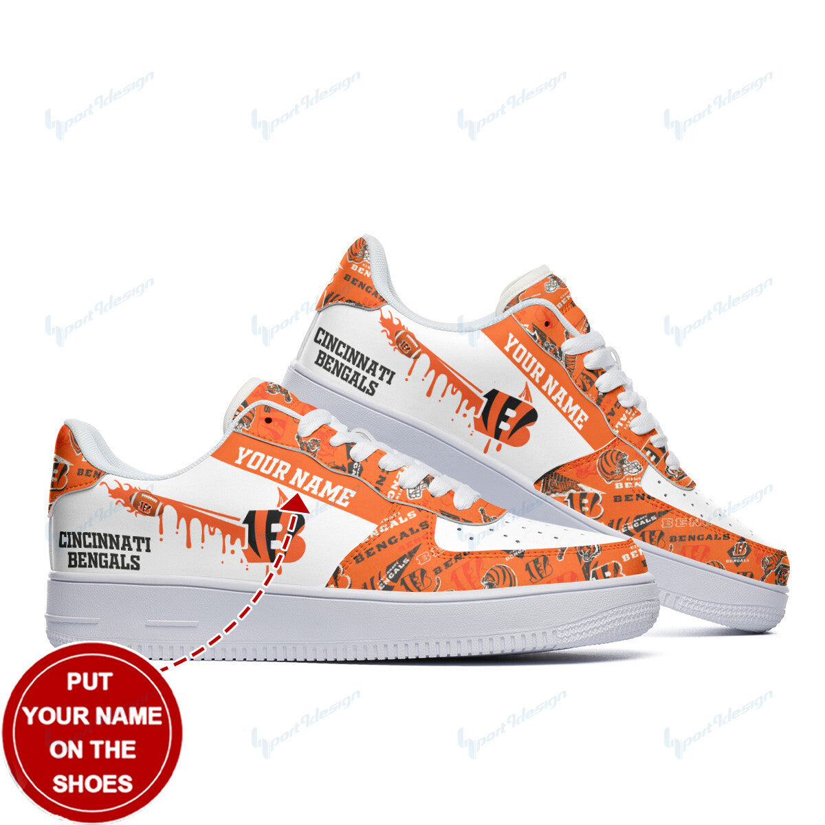 Footwearstorm Cincinnati Bengals NFL Air Low-Top Sneakers Shoes For Men And Women 1205370