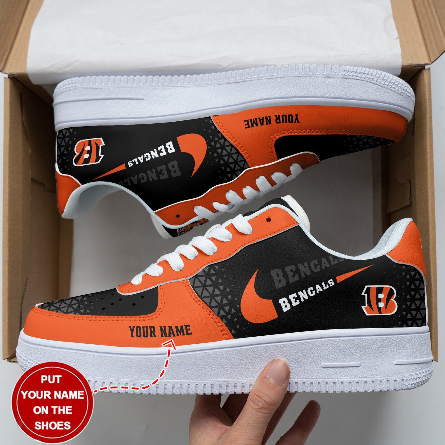 Footwearstorm Cincinnati Bengals NFL Air Low-Top Sneakers Shoes For Men And Women 1205693