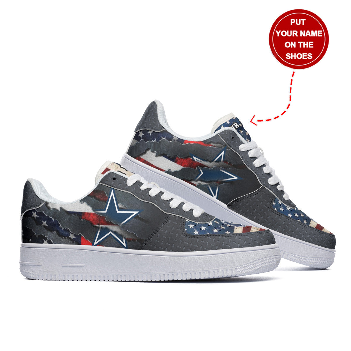 Footwearstorm Dallas Cowboys NFL Air Low-Top Sneakers Shoes For Men And Women 1205434