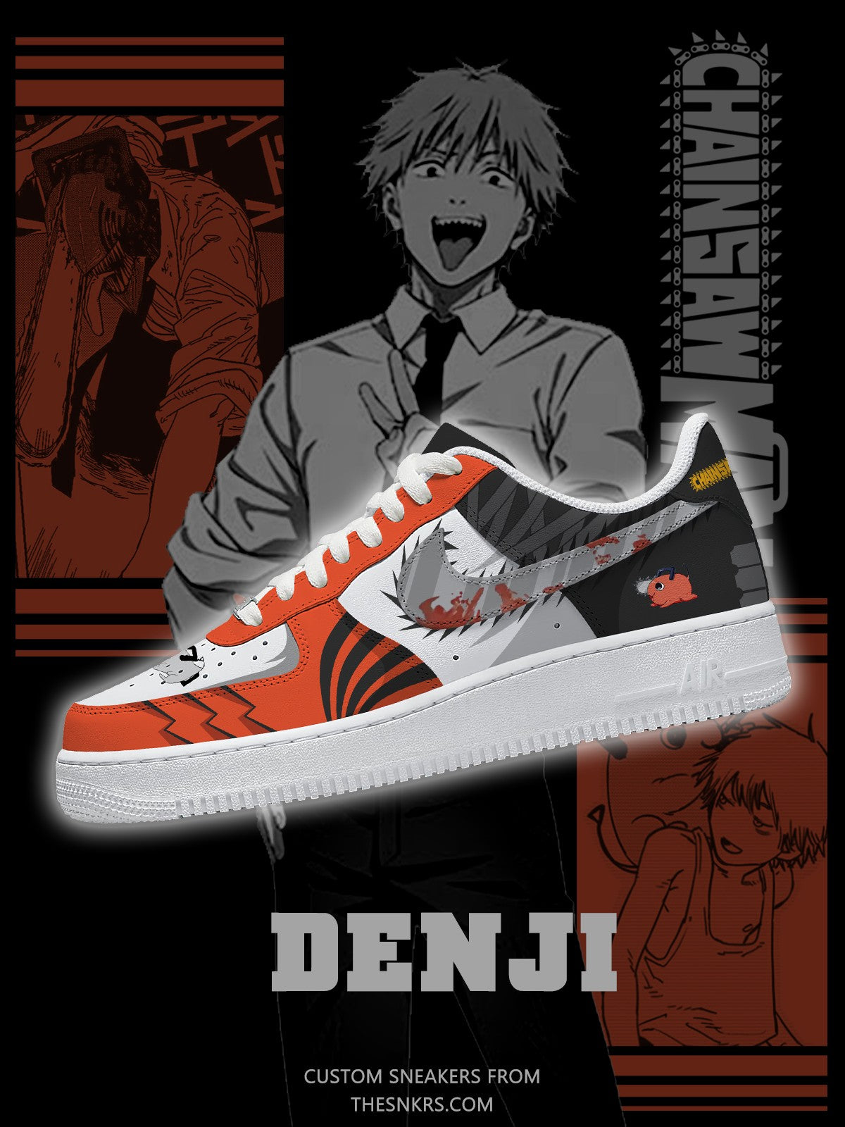 Footwearstorm Denji Air Low-Top Sneakers Shoes For Men And Women 1