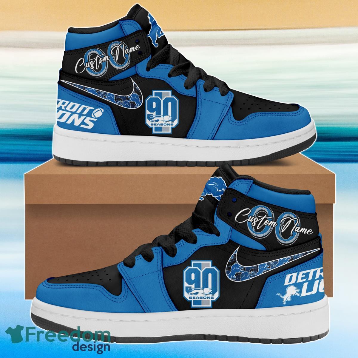 Footwearstorm Detroit Lions AJ1 High Sneakers Shoes For Men And Women 3