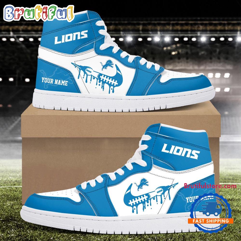 Footwearstorm Detroit Lions AJ1 High Sneakers Shoes For Men And Women 2