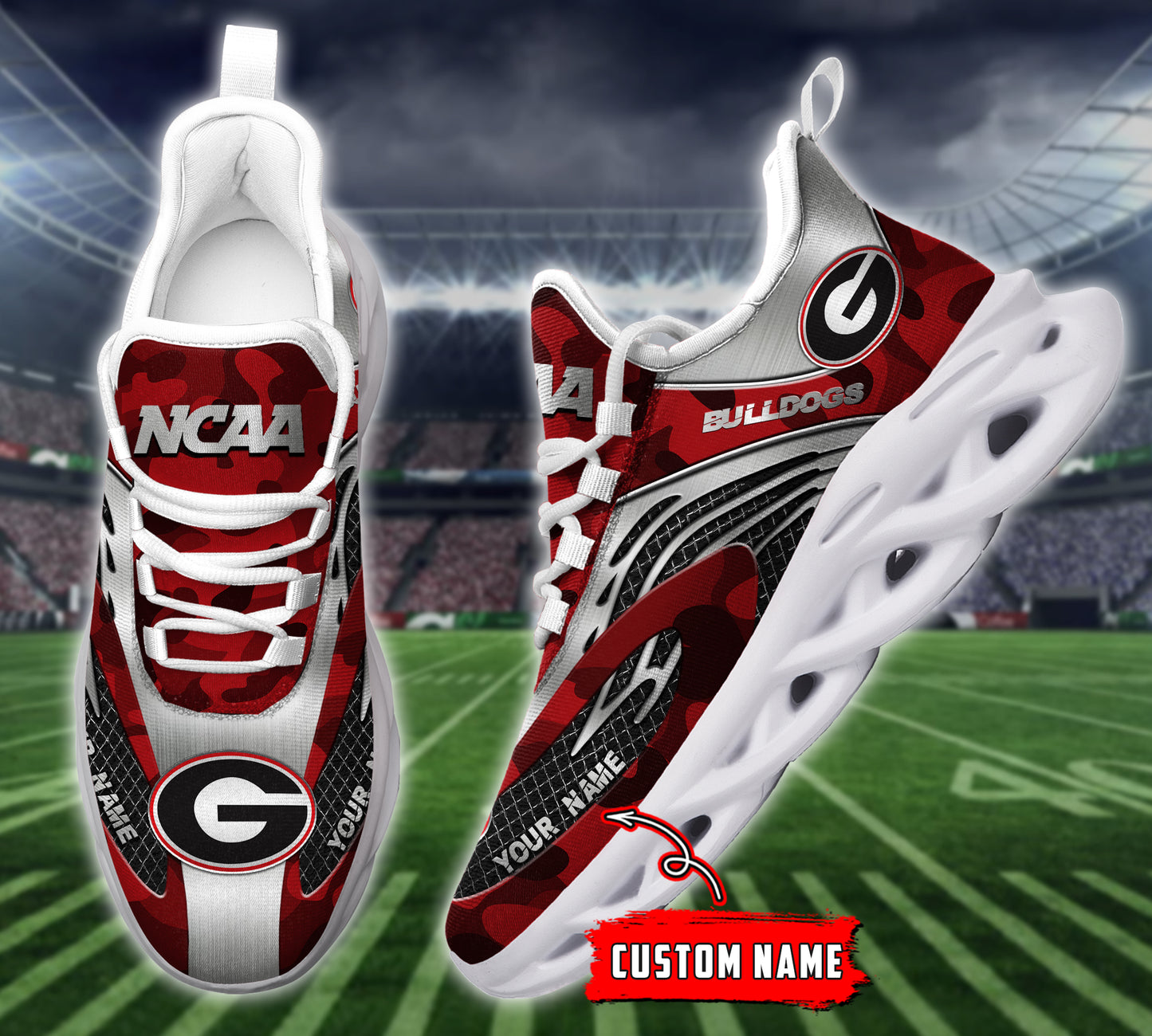 Footwearstorm Georgia Bulldogs NCAA Max Soul Shoes Sneakers For Men And Women 3
