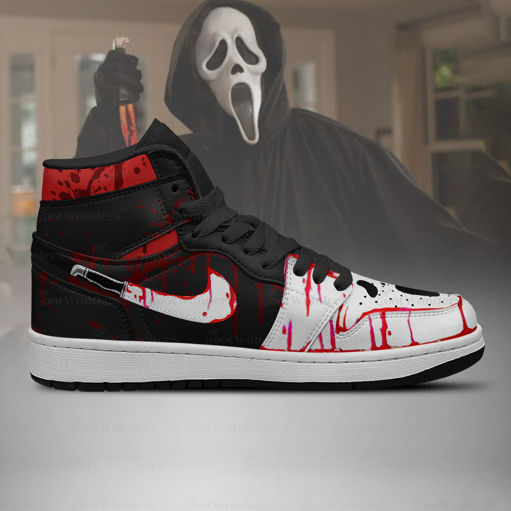 Footwearstorm Ghost Face AJ1 High Sneakers Shoes For Men And Women 1