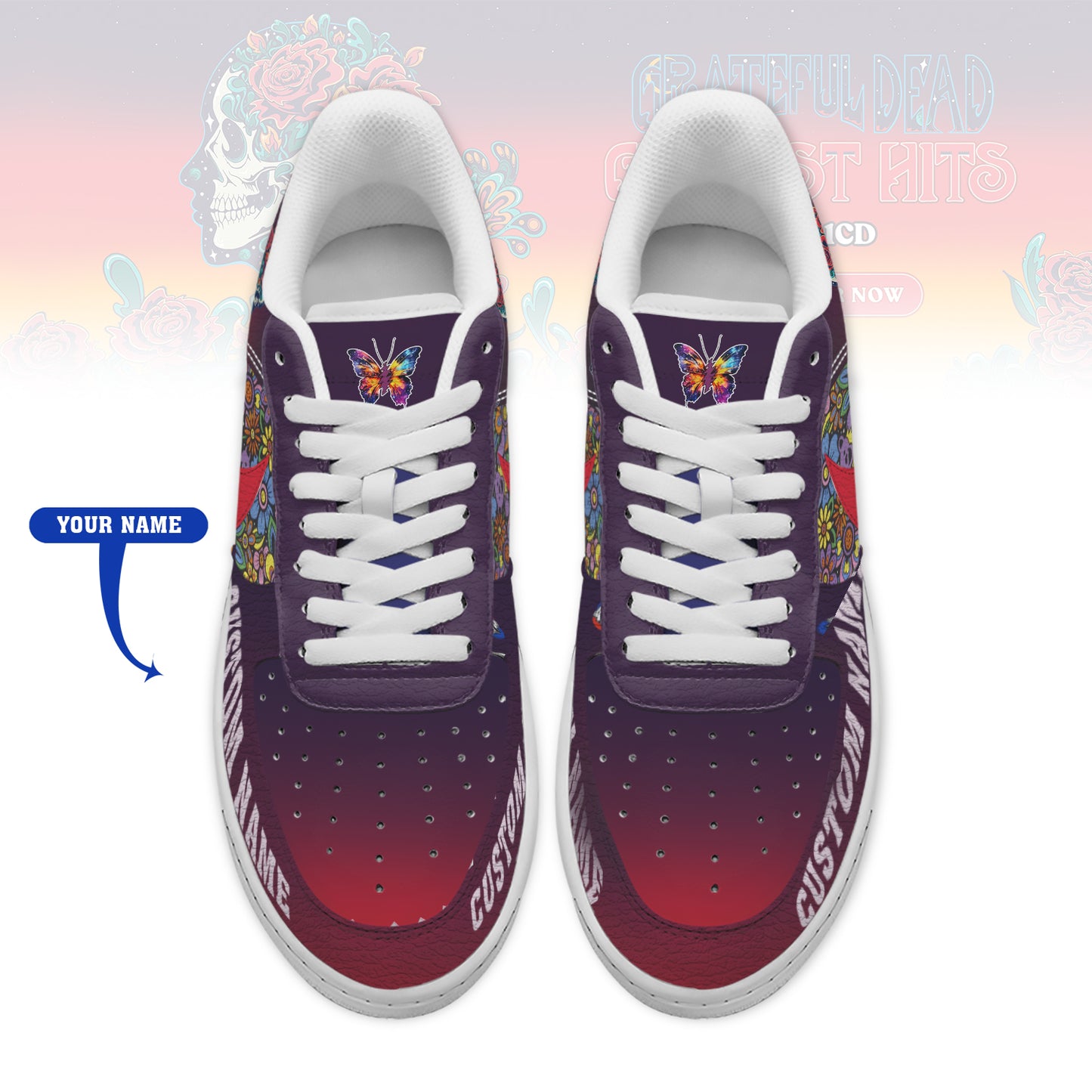 Footwearstorm Grateful Dead Air Low-Top Sneakers Shoes For Men And Women 1