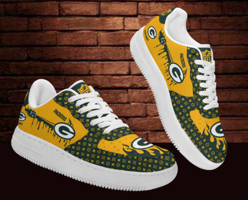 Footwearstorm Green Bay Packers NFL Air Low-Top Sneakers Shoes For Men And Women 1205781