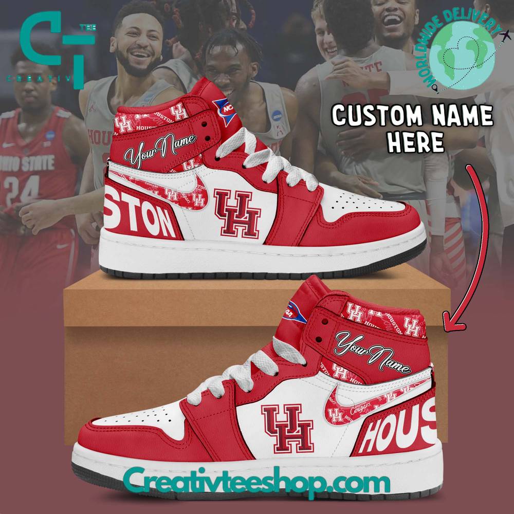 Footwearstorm Houston Cougars AJ1 High Sneakers Shoes For Men And Women 1