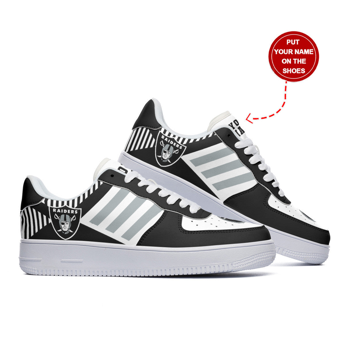 Footwearstorm Las Vegas Raiders NFL Air Low-Top Sneakers Shoes For Men And Women 1205328