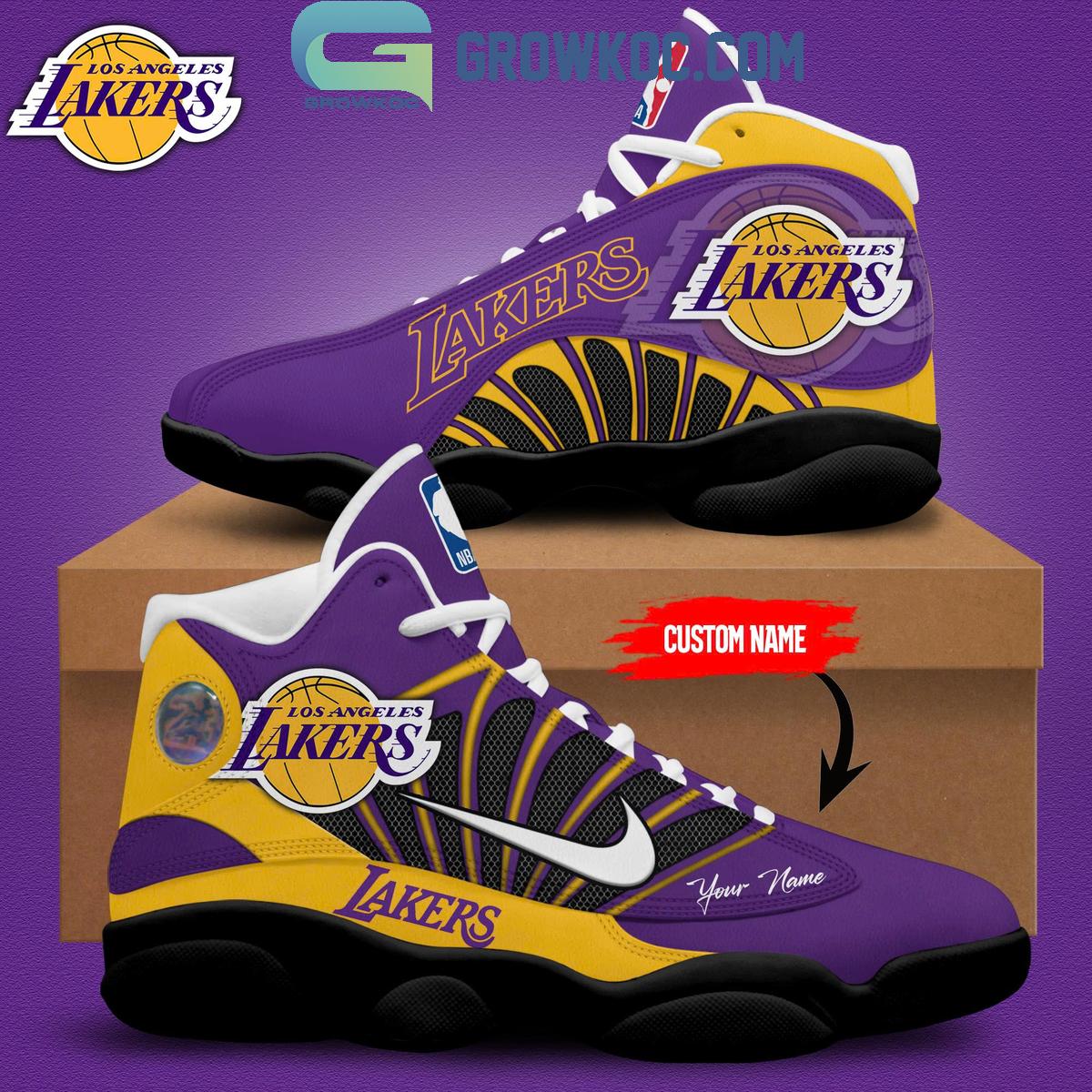 Footwearstorm Los Angeles Lakers AJ13 Sneakers Shoes For Men And Women 1