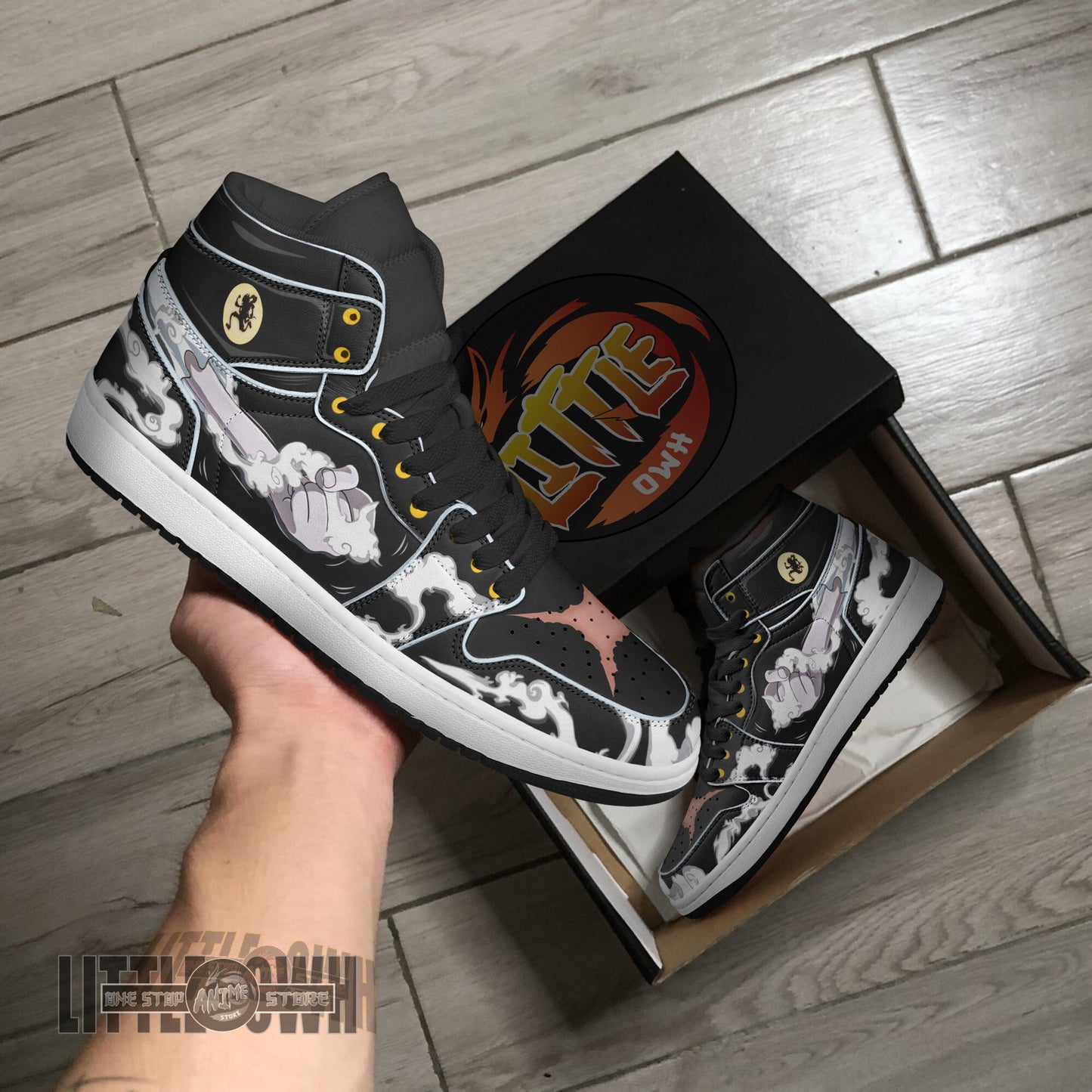 Footwearstorm Luffy Gear 5 AJ1 High Sneakers Shoes For Men And Women 1