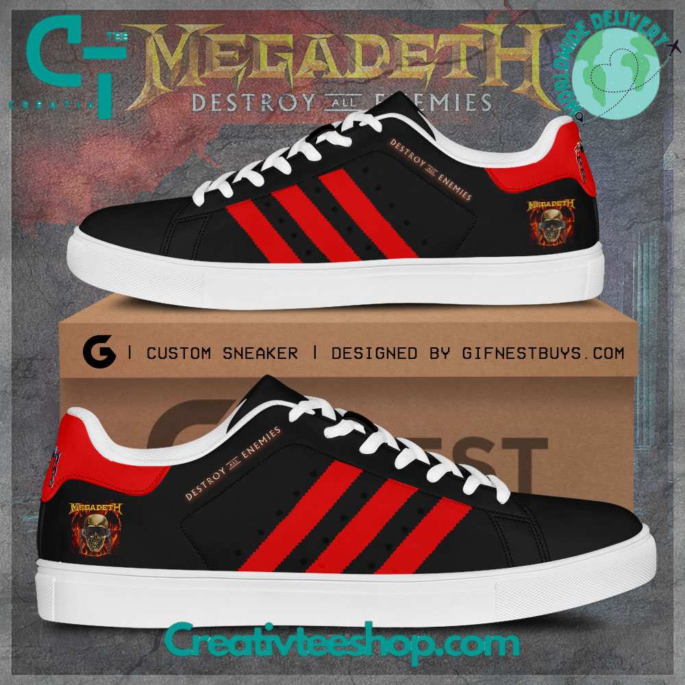Footwearstorm Megadeth Band Destroy All Enemies Skate Stan Shoes Sneakes For Men And Women 1