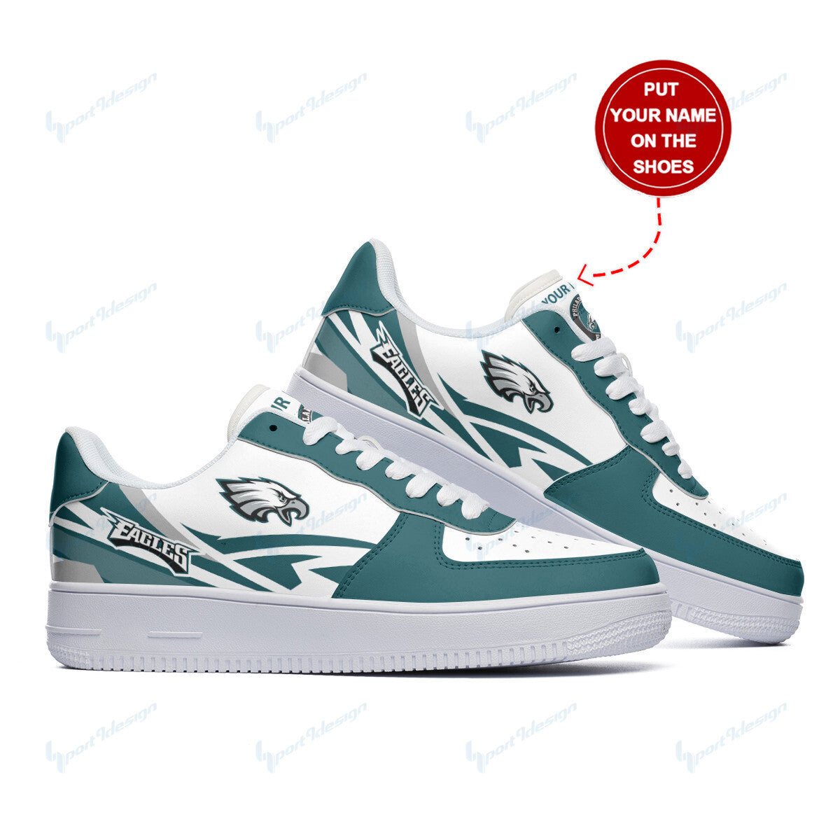 Footwearstorm Philadelphia Eagles NFL Air Low-Top Sneakers Shoes For Men And Women 1205305