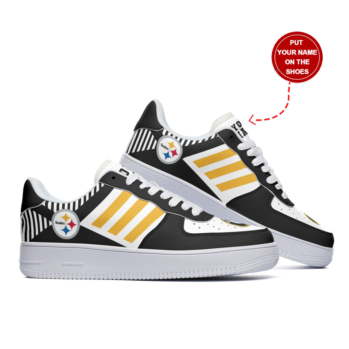 Footwearstorm Pittsburgh Steelers NFL Air Low-Top Sneakers Shoes For Men And Women 1205483