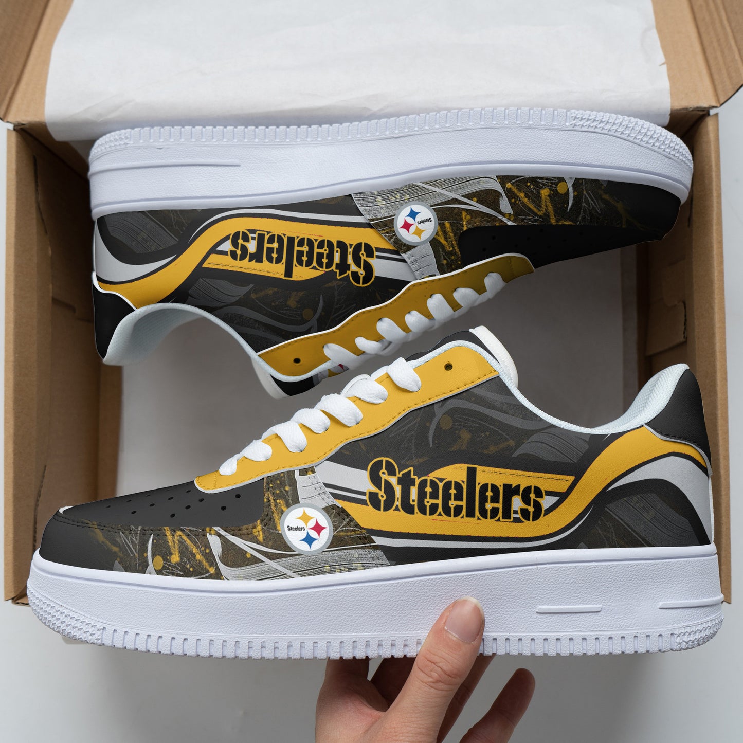 Footwearstorm Pittsburgh Steelers NFL Air Low-Top Sneakers Shoes For Men And Women 1205495