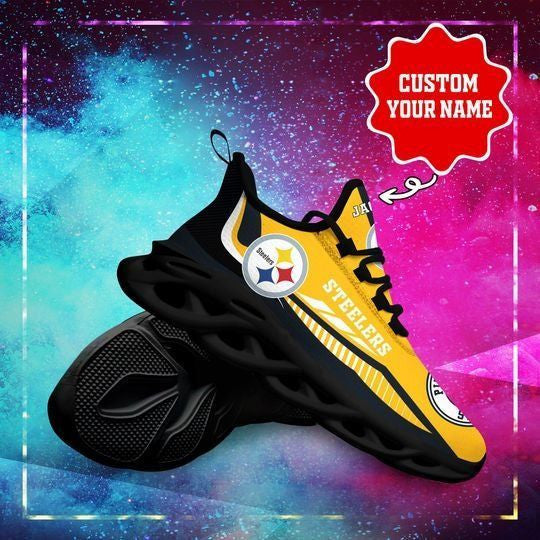 Footwearstorm Pittsburgh Steelers NFL Max Soul Shoes Sneakers For Men And Women 9