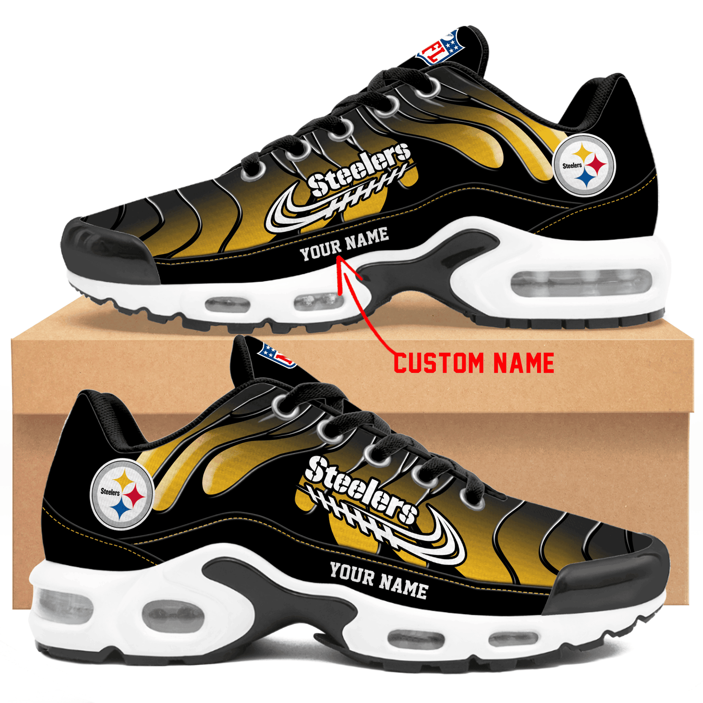 Footwearstorm Pittsburgh Steelers TN Shoes Sneakers For Men And Women 2