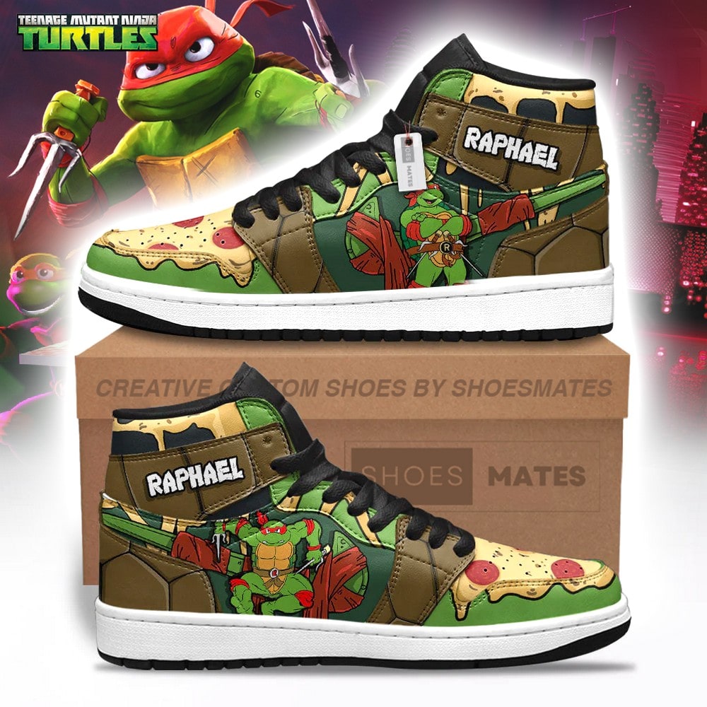 Footwearstorm Raphael Teenage Mutant AJ1 High Sneakers Shoes For Men And Women 1