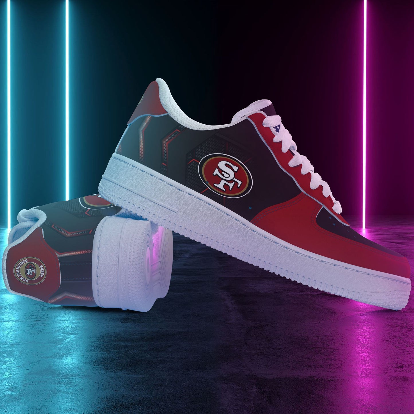 Footwearstorm San Francisco 49ers NFL Air Low-Top Sneakers Shoes For Men And Women 1205530