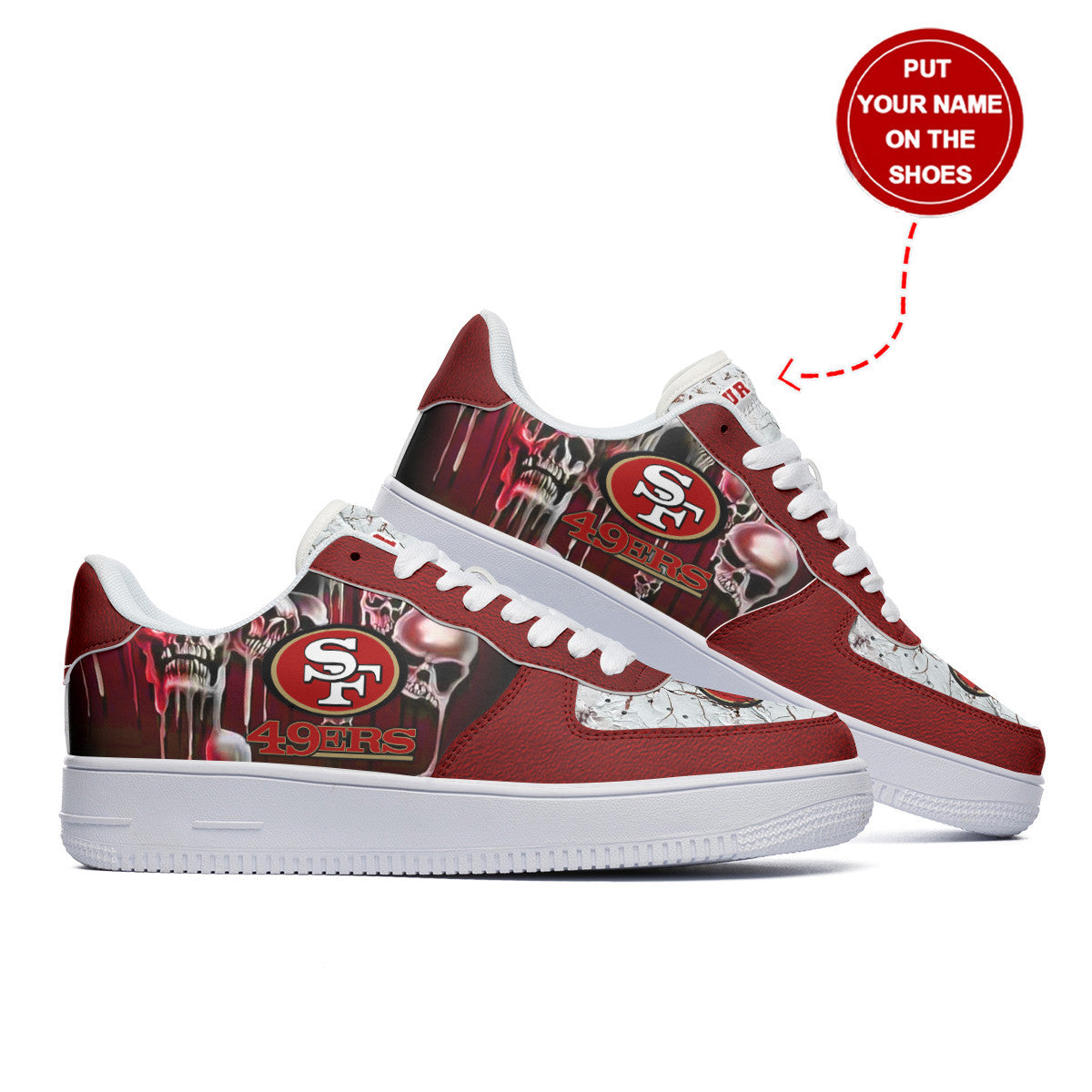 Footwearstorm San Francisco 49ers NFL Air Low-Top Sneakers Shoes For Men And Women 1205515