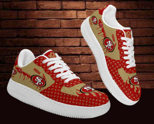 Footwearstorm San Francisco 49ers NFL Air Low-Top Sneakers Shoes For Men And Women 1205842