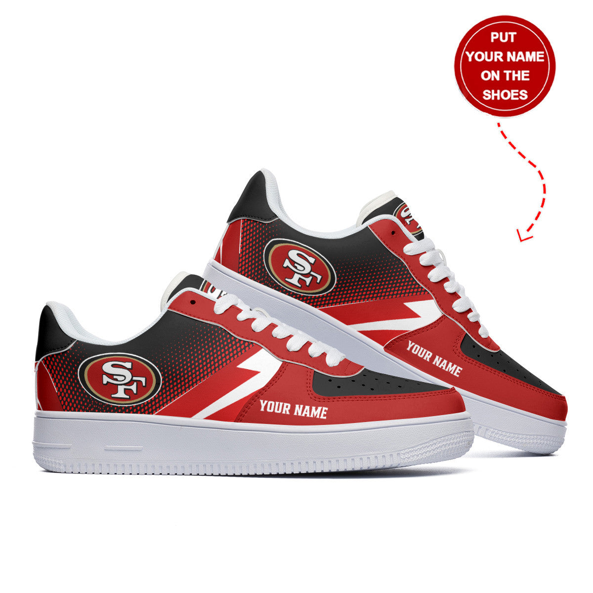 Footwearstorm San Francisco 49ers NFL Air Low-Top Sneakers Shoes For Men And Women 1205836