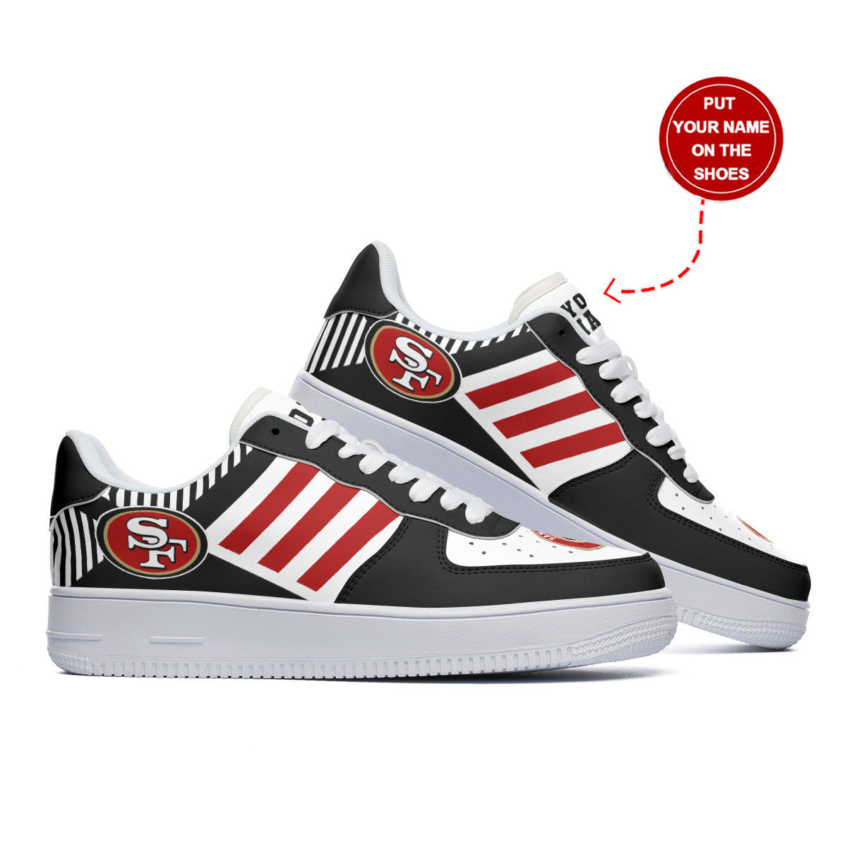 Footwearstorm San Francisco 49ers NFL Air Low-Top Sneakers Shoes For Men And Women 1205226