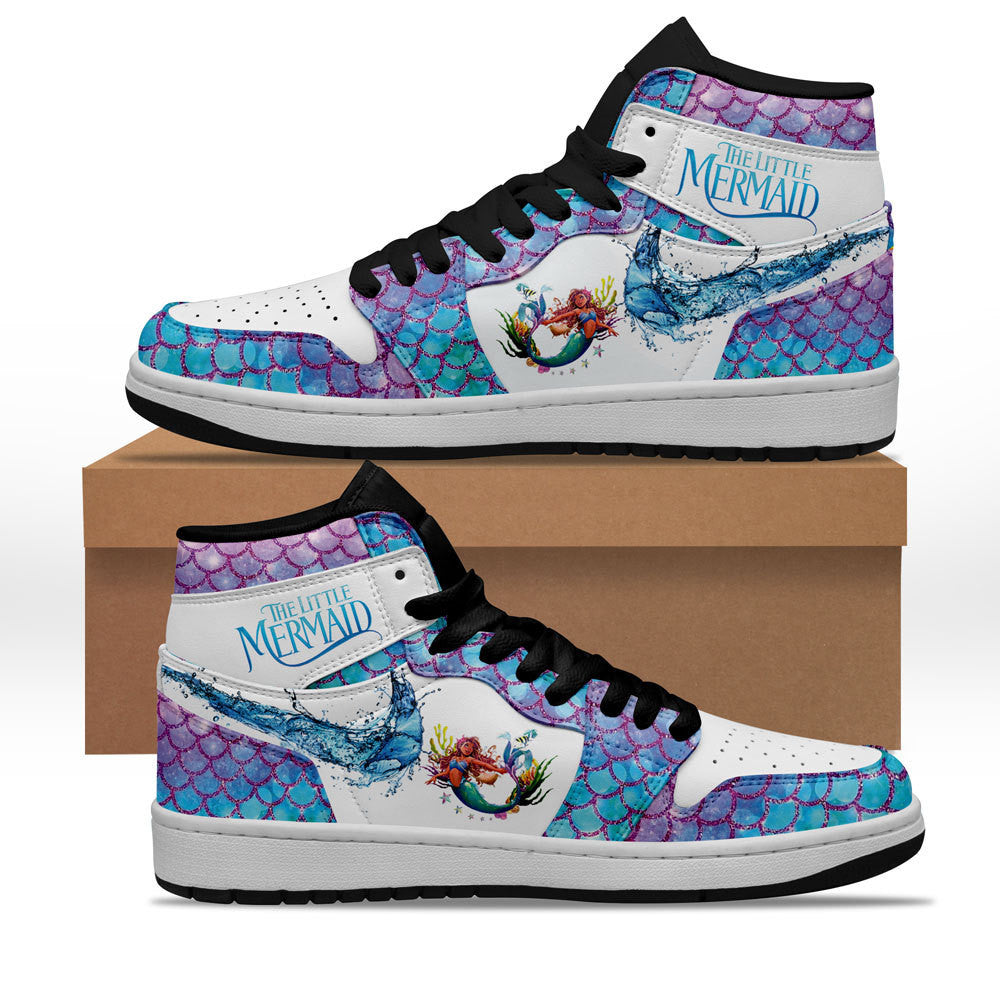 Footwearstorm The Little Mermaid AJ1 High Sneakers Shoes For Men And Women 1