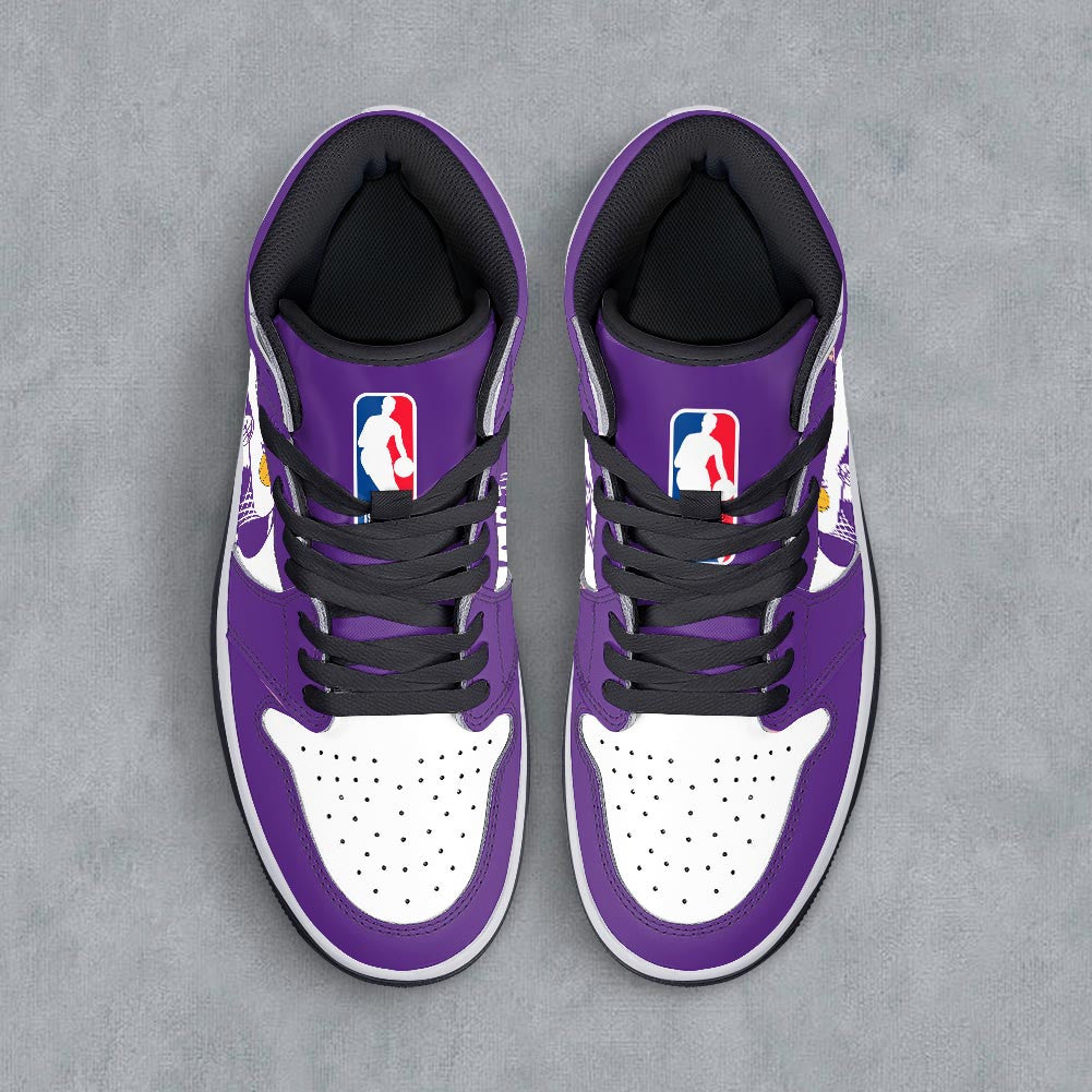 Footwearstorm Los Angeles Lakers AJ1 High Sneakers Shoes For Men And Women 300914