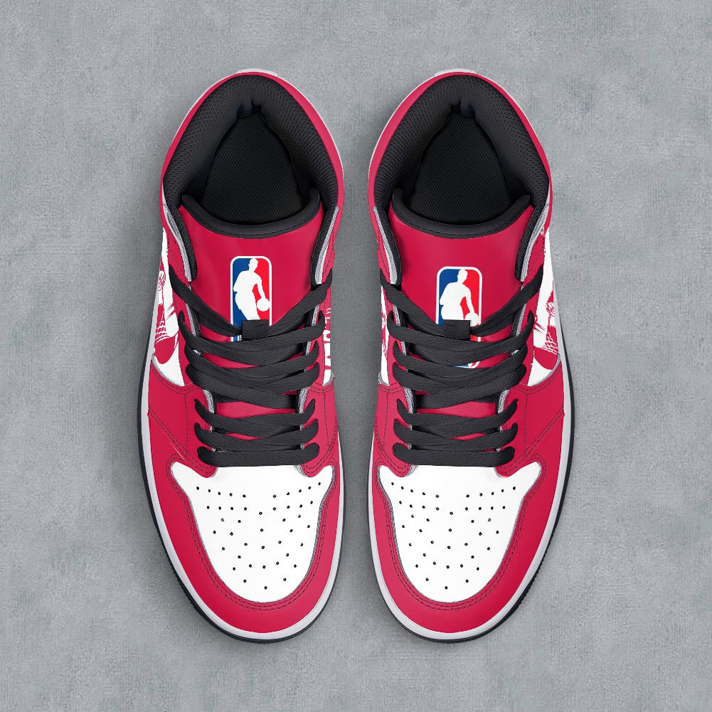 Footwearstorm Houston Rockets AJ1 High Sneakers Shoes For Men And Women 30098