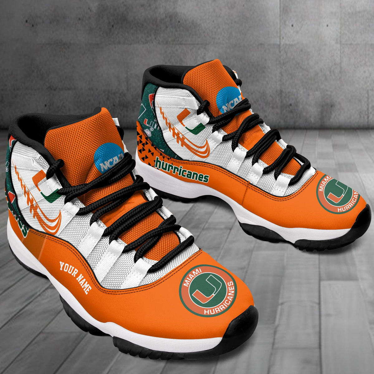 Footwearstorm Miami Hurricanes AJ11 Sneakers Shoes For Men And Women 2309348
