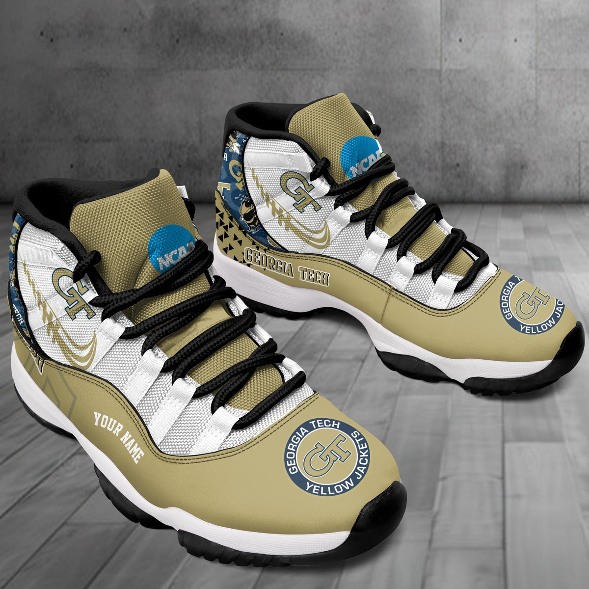 Footwearstorm Georgia Tech Yellow Jackets AJ11 Sneakers Shoes For Men And Women 2309319