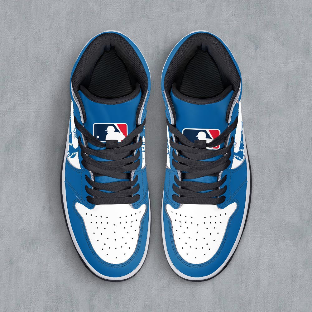 Footwearstorm Los Angeles Dodgers AJ1 High Sneakers Shoes For Men And Women 300933