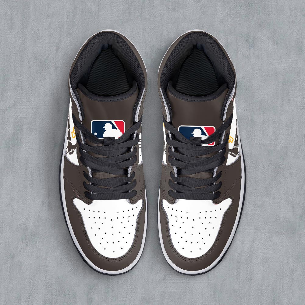 Footwearstorm San Diego Padres AJ1 High Sneakers Shoes For Men And Women 300948