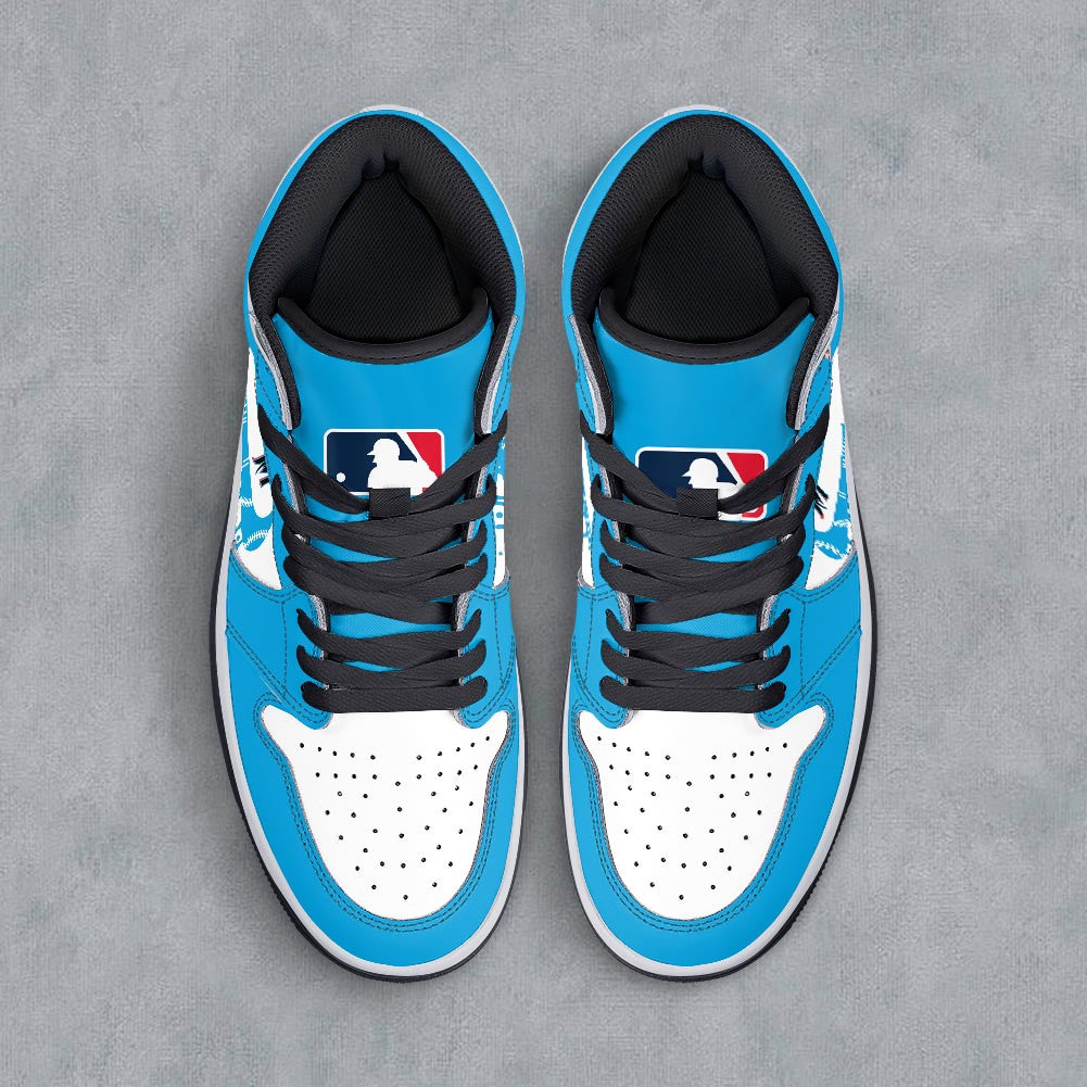 Footwearstorm Miami Marlins AJ1 High Sneakers Shoes For Men And Women 300947