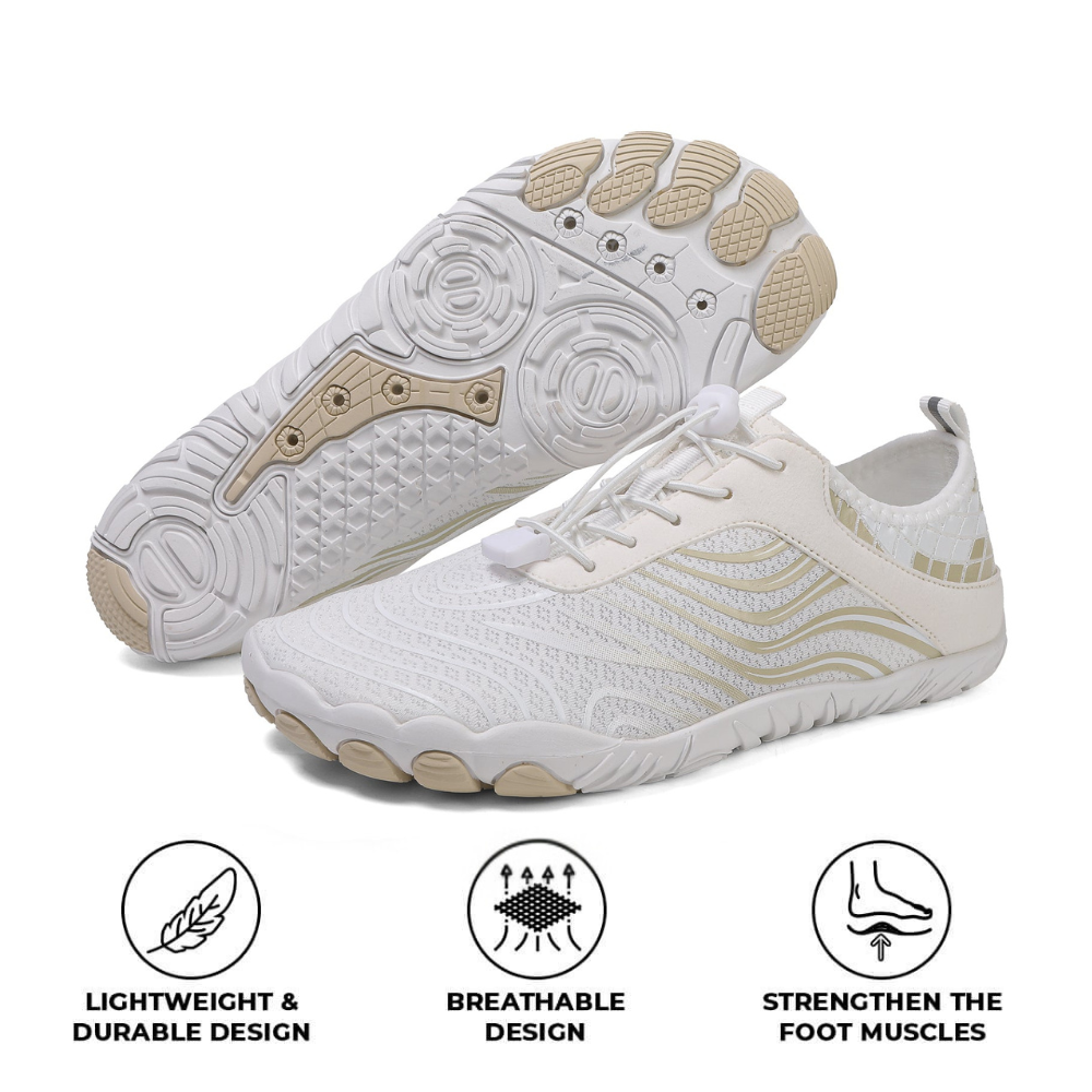 Lorax Pro 2.0 Healthy & Non-Slip barefoot Orthotic Shoes - White Gold