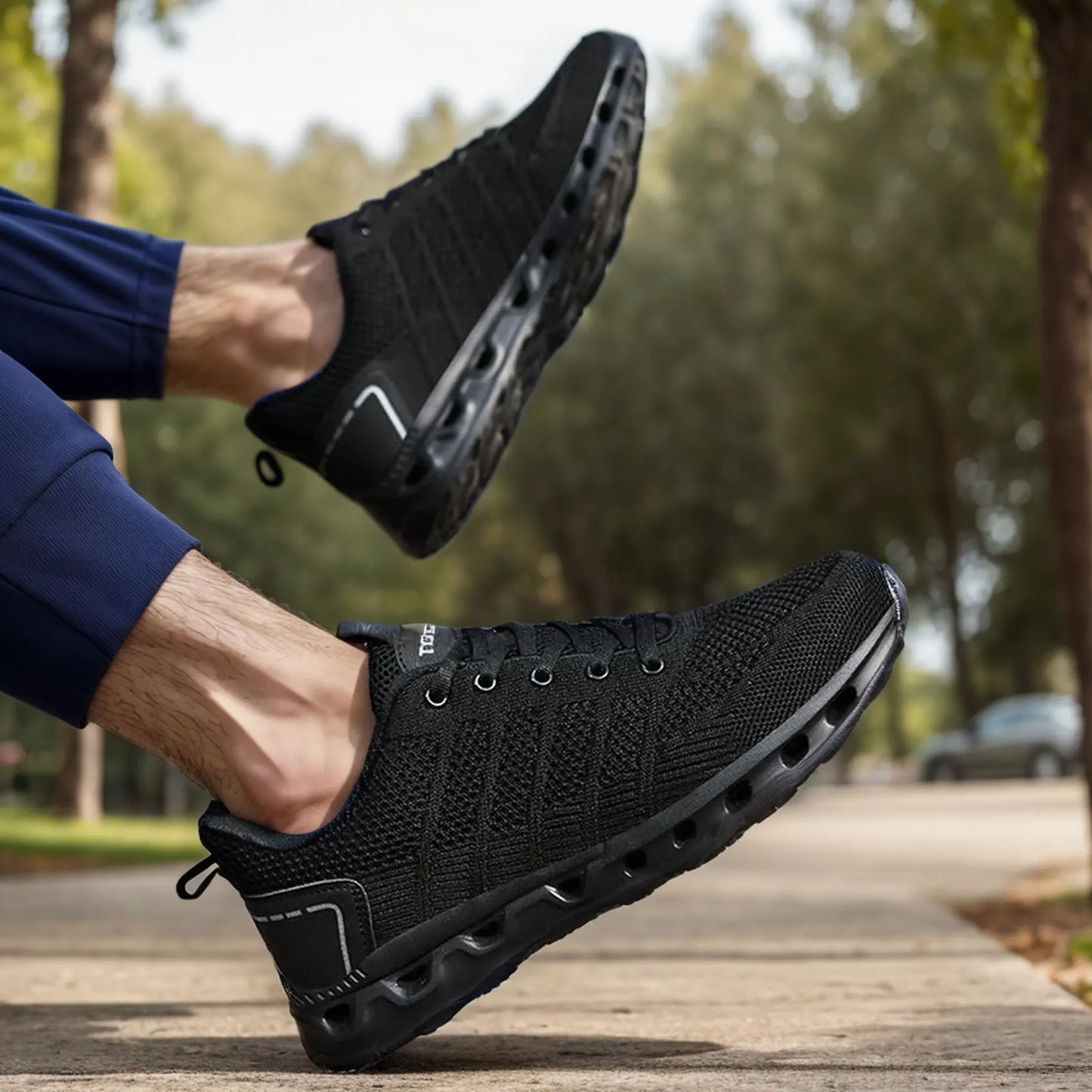 Men's Orthopedic Shoes Walking Athletic Sneakers - Black