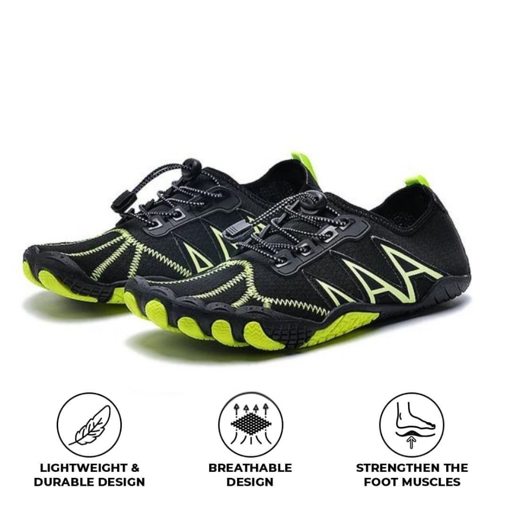 NatureGlide Orthotic Shoes With Roomy Toe Box Healthy & Non-Slip barefoot Orthotic Shoes - Black