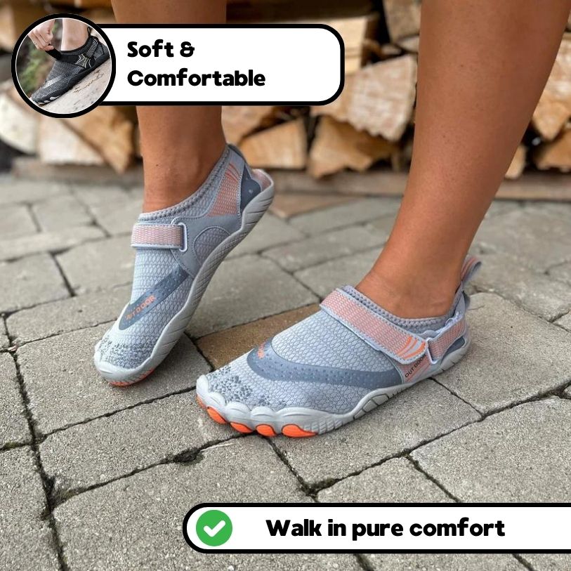 Outdoor Master slip-resistant & comfortable barefoot Orthotic Shoes - Gray