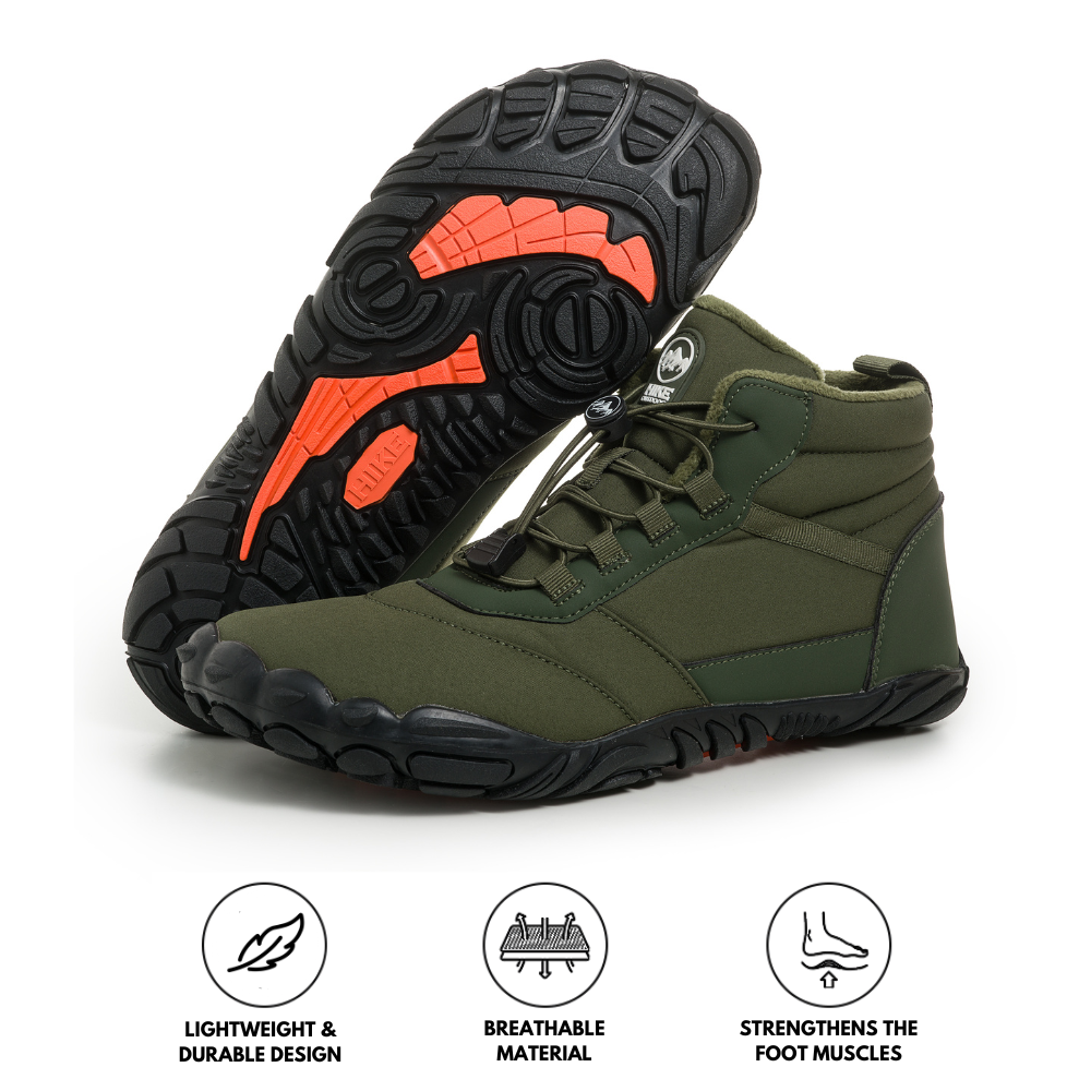 Outdoor Pro - Slip Resistant & Waterproof Barefoot Hike Footwear - Green