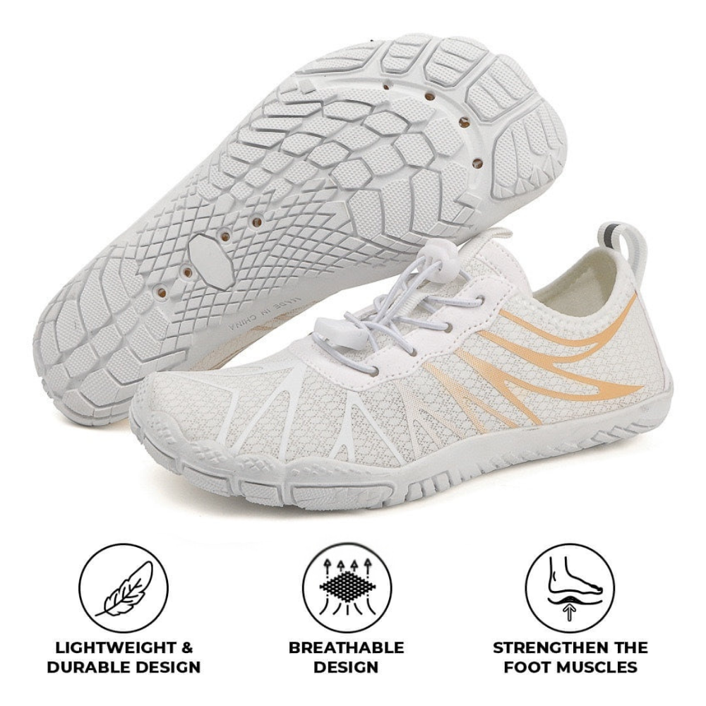 Terra Pro Healthy & Non-Slip barefoot Orthotic Shoes - White Orange