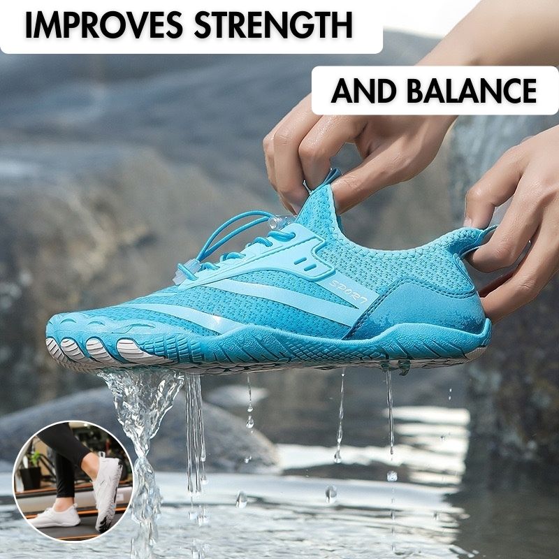 TerraTouch Wide Toe Box Running Orthotic Shoes Healthy & Non-Slip barefoot Orthotic Shoes - Blue