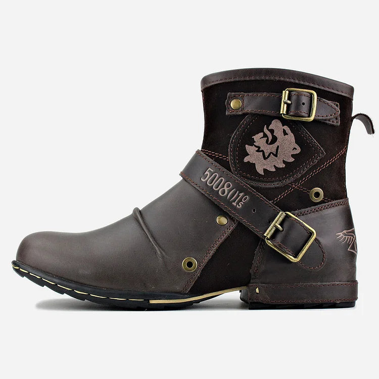 Men Orthopedic Boots Ground Leather Winter Shoes