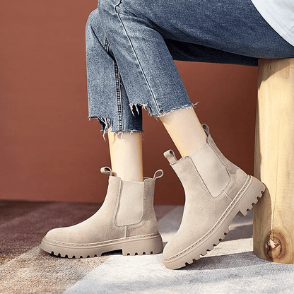 Women Orthopedic Ankle Boots Chunky Sole
