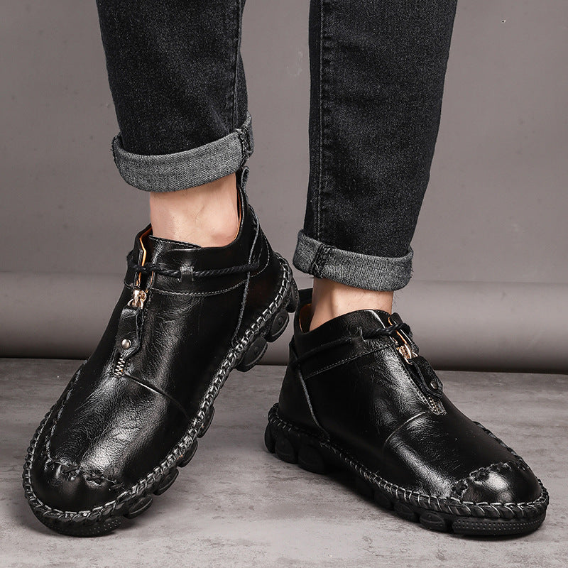 Men's Genuine Leather Ankle Boots