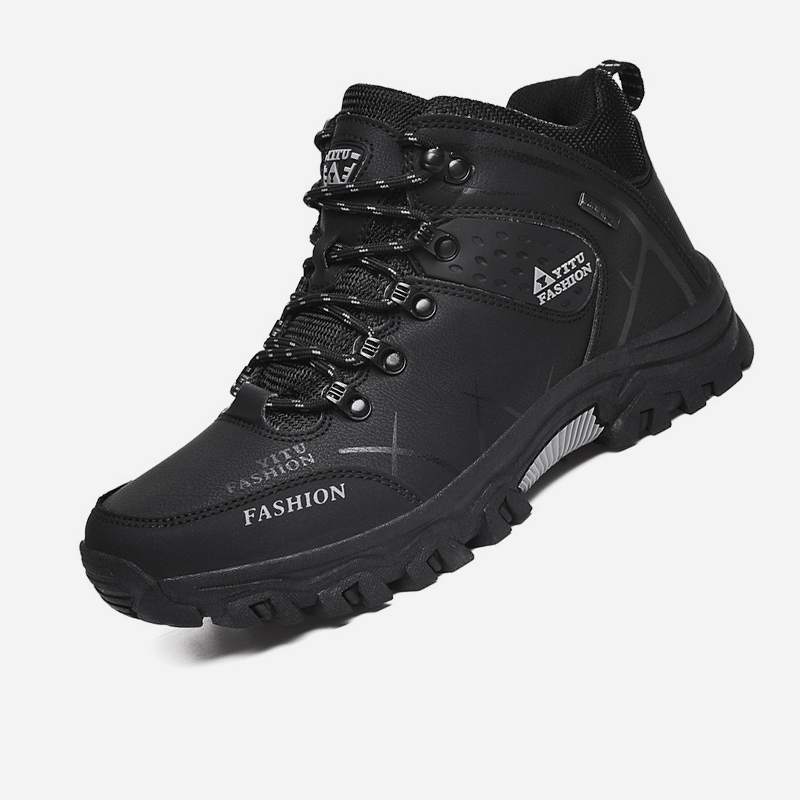 Men's Waterproof Leather Warm Outdoor Hiking Boots Work Shoes Winter Snow Shoes